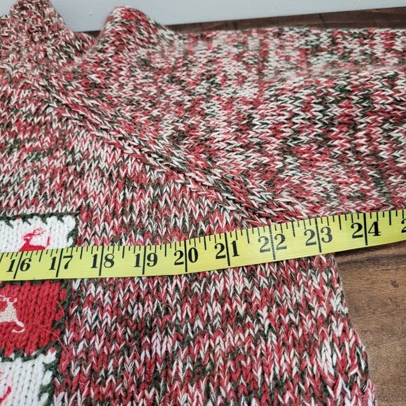 Vintage Eagle Eye Sweater Women's Large Holiday Christmas Embroidered Flag Knit - Picture 6 of 7